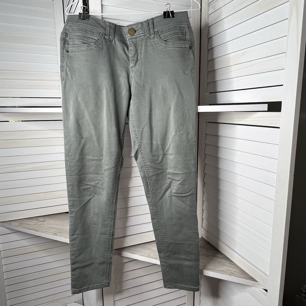 Democracy Ab Technology Skinny Jeans Sage Green Size 6 Stretch Mid Rise EUC